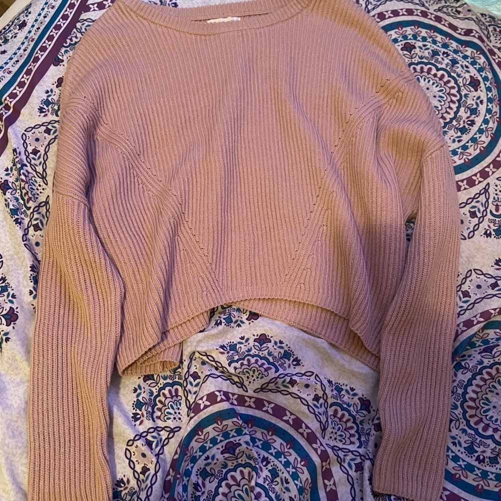 pink sweater from pacsun
